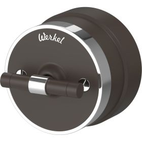 Одноклавишный переключатель WERKEL W5812052/ Vintage (мокко матовый/хром) a055915 (артикул 22051348) – фото 1