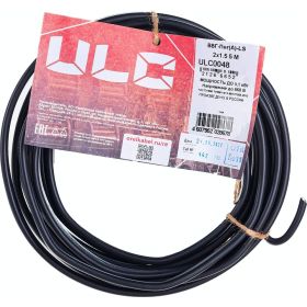 Кабель ВВГ-ПнгA-LS ULC 2х1.5 черный 5м ULС0048 (артикул 19813828) – фото 1