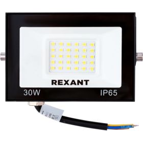 Светодиодный прожектор REXANT LED 30 Вт 2400 Лм 4000 K черный корпус 605-032 (артикул 21687334) – фото 1