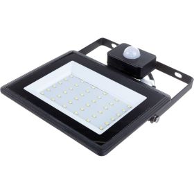 Светодиодный прожектор IEK СДО 06-50Д, черный, с датчиком движения, IP54, 6500K LPDO602-50-65-K02 (артикул 16459768) – фото 1