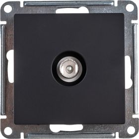 Антенная одиночная розетка Schneider Electric Atlas Design Карбон TV коннектор ATN001093 (артикул 16794217) – фото 1