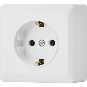 Одинарная розетка Vesta Electric Mega с заземление Mega FRZ00030102BEL (артикул 23300325) – фото 1