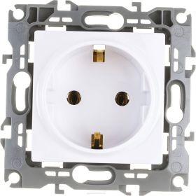 Розетка ЭРА 12-2111-01 2P+E Schuko, 16A-250В, IP20, винт, белый Б0029236 (артикул 15981729) – фото 1