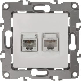 Комбинированная розетка ЭРА 12-3109-01 RJ45 RJ11, IP20, 12, белый Б0018248 (артикул 15981837) – фото 1