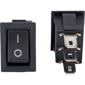 Клавиша Nord-Yada 250V 3А Micro черная (3конт.) ON-OFF (2шт в упаковке) 905467 (артикул 19812700) – фото 1