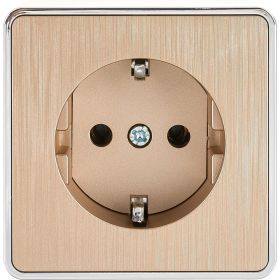 Розетка с заземлением WERKEL W5071010 Gallant шампань рифленый a051038 (артикул 15958311) – фото 1