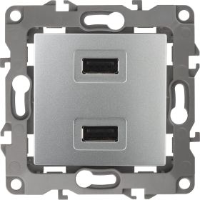 Зарядное устройство USB ЭРА 12-4110-03 230В/5В-2100мА, IP20, алюминий Б0027493 (артикул 15840986) – фото 1