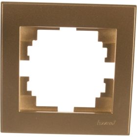 Горизонтальная рамка LEZARD RAIN с вст. цв. бронза матовый 703-3131-146 (артикул 16027907) – фото 1