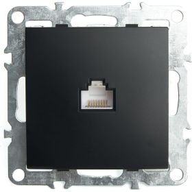 Компьютерная 1-местная розетка RJ-45 STEKKER (механизм), серия Эрна, PST00-91 49151 (артикул 27103916) – фото 1