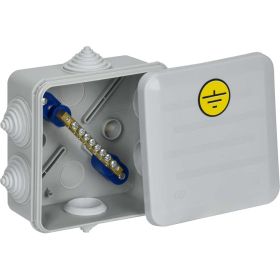 Коробка IEK КУП КМ41361 100x100x50мм ip44 6 вв. (7035) UKO21-100-100-050-K41-55U (артикул 26721068) – фото 1