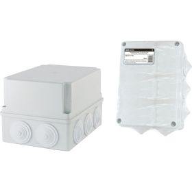 Распаечная коробка с крышкой ОП 190х140х120мм, IP44, 10 гермовводов TDM SQ1401-1245 (артикул 15516424) – фото 1