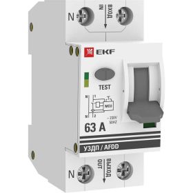Устройство защиты от дугового пробоя EKF (УЗДП) 1P+N 63А PROxima afdd-2-63-pro (артикул 23037297) – фото 1