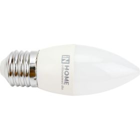 Светодиодная лампа IN HOME LED-СВЕЧА-VC 6Вт 230В Е27 6500К 540Лм 4690612030357 (артикул 16146044) – фото 1