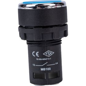 Нажимная кнопка Emas моноблочная 22 мм, IP 40, 1НО MB100DM (артикул 16881511) – фото 1