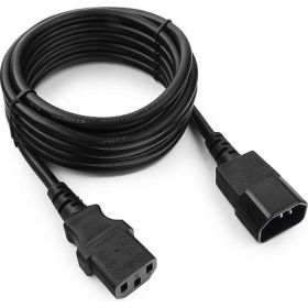 Кабель питания Cablexpert, системный блок-монитор, 3м, C13-C14, 3x1кв.мм, черный, PC-189-1-3M (артикул 16206400) – фото 1