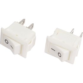 Клавиша Nord-Yada 250V 3А Micro белая (2контакта) ON-OFF (2шт в упаковке) 905463 (артикул 19812370) – фото 1
