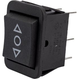 Клавиша Nord-Yada 250V 16А с нейтралью без фиксации черная (6контактов) ON-OFF-ON (2шт в упаковке) 905445 (артикул 19812412) – фото 1