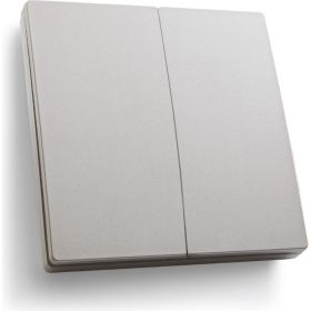 Двухклавишный беспроводной выключатель-кнопка FERON TM82 230V, 500W, серебро 41720 (артикул 20421706) – фото 1