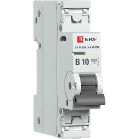 Автоматический выключатель EKF 1P 10А (B) 6кА ВА 47-63N PROxima M636110B (артикул 25559751) – фото 1