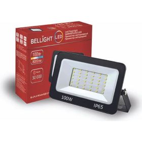 Прожектор BELLIGHT BL-LFL-2-100 slim/СДО 2-100 slim, 6500К 8000Lm 220В 22100650 (артикул 26522156) – фото 1