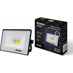 Светодиодный прожектор RITTER серия PROFI 230В 10 Вт 4000К 1000Лм IP65 черный 53414 7 (артикул 23833887) – фото 1