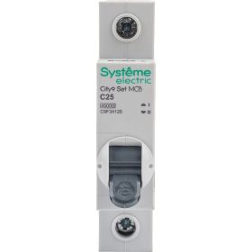 Автоматический выключатель Systeme Electric City9 set ав с 25а 1p 4.5ka 230в C9F34125 (артикул 26625687) – фото 1