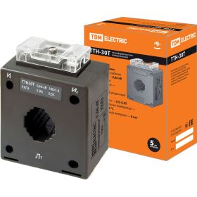 Трансформатор тока TDM ТТН 30T/100/5- 5VA/0,5S-Р SQ1101-1070 (артикул 18155605) – фото 1