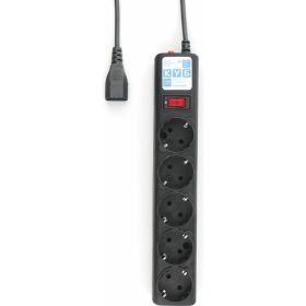 Фильтр-удлинитель Power Cube 1,9 м д/подключение к UPS (C14), 5 розеток (черный) 10А/2,2кВт, SPG5-В2 (артикул 23550789) – фото 1