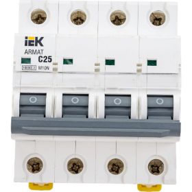 Автоматический выключатель IEK ARMAT M10N 4P C 25А AR-M10N-4-C025 (артикул 20730585) – фото 1