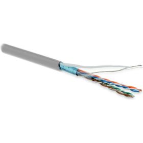 Кабель Hyperline FUTP4-C5E-P26-IN-LSZH-GY-100 (100 м) витая пара, экранированная F/UTP 243623 (артикул 19566456) – фото 1