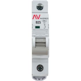 Автоматический выключатель EKF AVERES AV-6, 1P, 25A, B, 6kA, SQ mcb6-1-25B-av (артикул 16040499) – фото 1