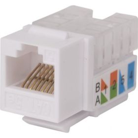 Вставка Keystone WRline WR-KJ-RJ45-C5E-90 Jack RJ-45, 90 градусов, категория 5e, неэкранированная, заделка тип 110, цвет белый 505212 (артикул 26746730) – фото 1