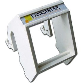 Рамка на DIN-рейку для установки вставок и электром??дулей Lanmaster 45x45, белая LAN-DRF-45x45-WH (артикул 23155821) – фото 1