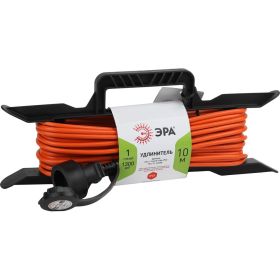 Силовой удлинитель ЭРА UFx-1-2x0.75-10m-IP44 на рамке, без заземления, 1 гнездо, 10м, ПВС, 2x0.75 Б0046820 (артикул 16110496) – фото 1
