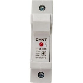 Держатель плавких вставок с индикацией CHINT RT28-63x14x51 1П 520439 (артикул 22962321) – фото 1
