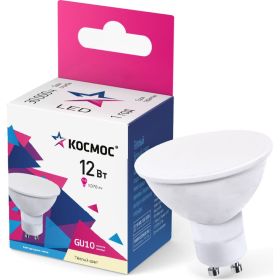 Светодиодная лампа КОСМОС GU10 12W 174-265V 3000K, LkecLED12wGU10C30 (артикул 25684743) – фото 1