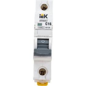 Автоматический выключатель IEK ARMAT M10N 1P C 16А AR-M10N-1-C016 (артикул 20719773) – фото 1