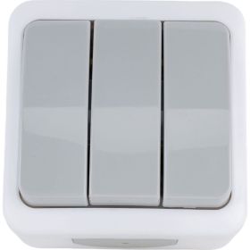 3-клавишный выключатель NE-AD 10А, 250В, MULTIMA, Белый 92-51-33 (артикул 26438129) – фото 1