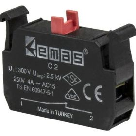 Блок-контакт Emas Стоп, 1НЗ, серия C, 250В AC, 4А C2 (артикул 16294349) – фото 1