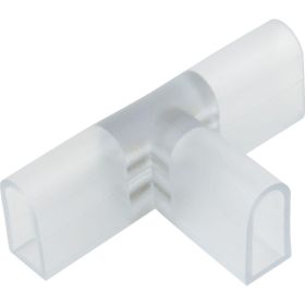 Т-образный контактный соединитель для светодиодных лент NEON 220В Uniel CLEAR 010 POLYBAG UL-00004461 (артикул 23274135) – фото 1