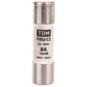 Плавкая вставка TDM ПВЦ-С2 10х38 8А SQ0729-0006 (артикул 15740081) – фото 1