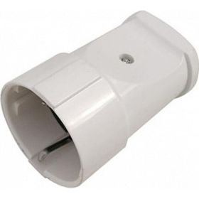 Разборная розетка General Lighting Systems GRV-S-16-R-G-W-IP20 16А круглая, с/з белая IP20 Рас. 470502 (артикул 21533782) – фото 1