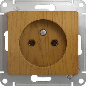 Розетка Schneider Electric GLOSSA без заземления, 16А, ДЕРЕВО ДУБ GSL000541 (артикул 16313748) – фото 1