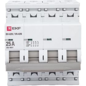 Выключатель нагрузки EKF 4P 25А ВН-63N PROxima S63425 (артикул 24953523) – фото 1