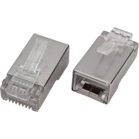 Экранированный разъем RJ-45 (8P8C) PROCONNECT под витую пару, FTP категория 5e, 5шт 05-1023-9 (артикул 22875687) – фото 1