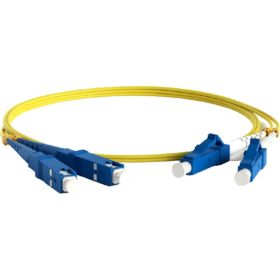 Волоконно-оптический шнур Hyperline FC-D2-9-LC/UR-SC/UR-H-20M-LSZH-YL патч-корд SM 9/125 242803 (артикул 16522517) – фото 1