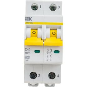 Автоматический выключатель IEK ВА47-60M 2Р 40А 6кА С MVA31-2-040-C (артикул 21320038) – фото 1