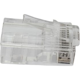 Коннектор NETLAN RJ45/8P8C, Кат.5e, 3мкд, универсальный, под 0,47-0,51мм, неэкранированный, 100 шт. EC-UP8P8C-5E-003-TR-100 (артикул 23313627) – фото 1