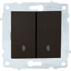Механизм выключателя OVIVO 2-кл. проходной, черный металлик 600-000217-211 (артикул 23841783) – фото 1