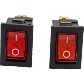 Клавиша Nord-Yada 12V 15А Mini красная с подсветкой (3контакта) ON-OFF (2шт в упаковке) 905441 (артикул 19806010) – фото 1